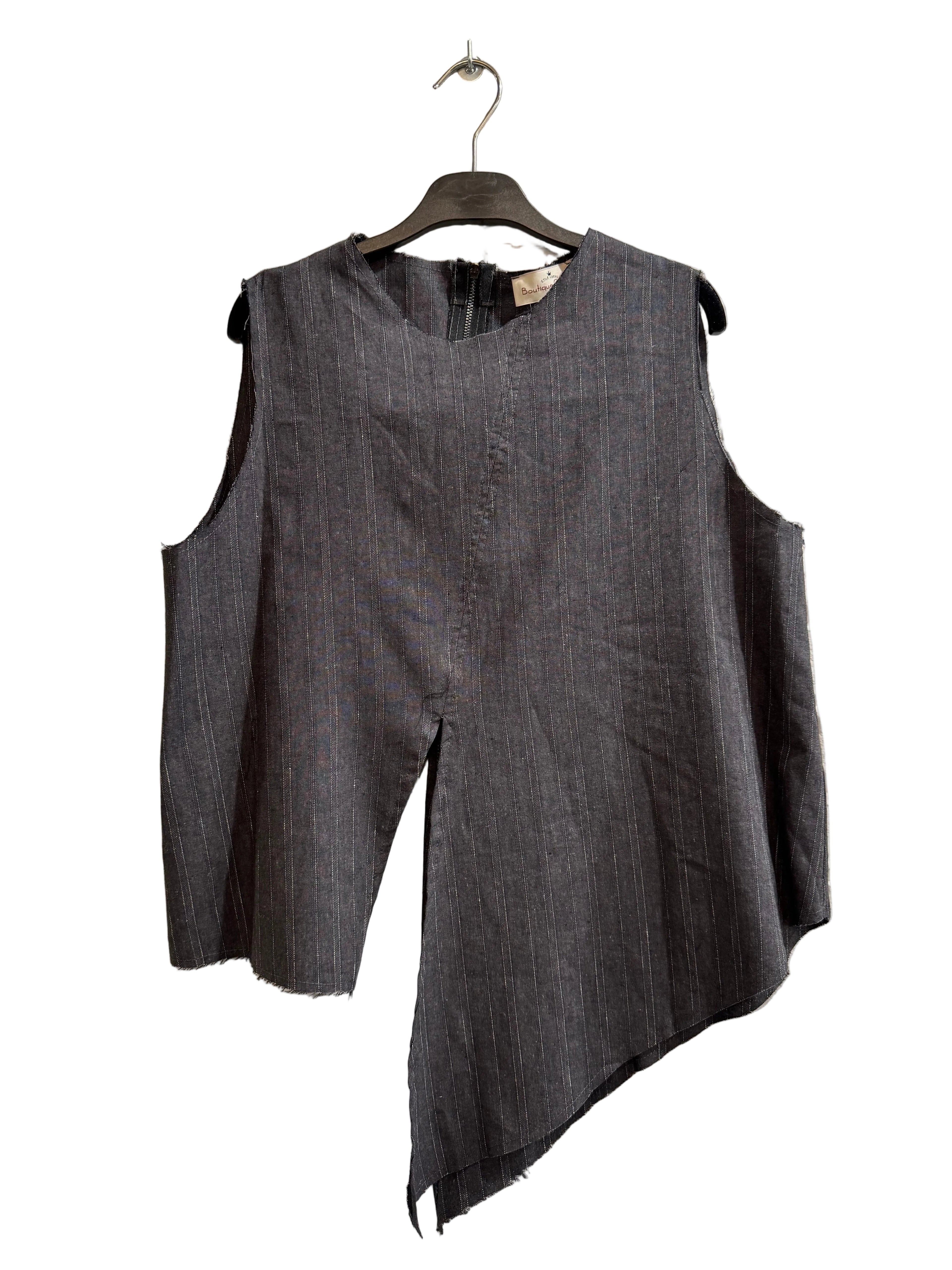 Gilet Zip Dietro Gessato BTQ - GI0224 - Boutique Central Roma