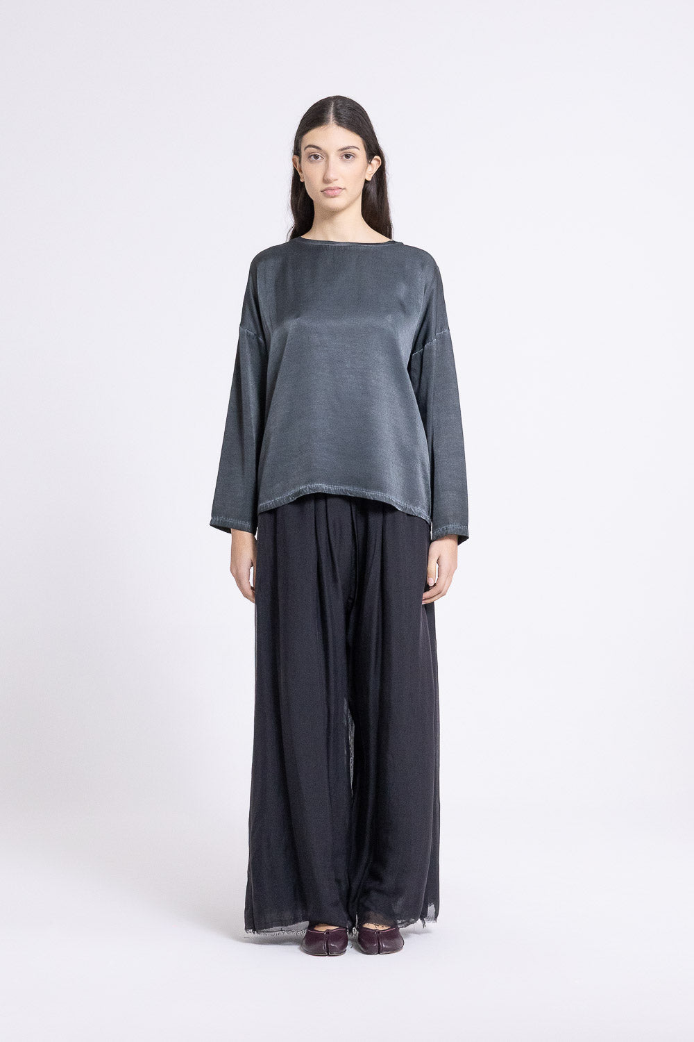 T-Shirt Boxy Girocollo F07-S381 SANCTAMUERTE