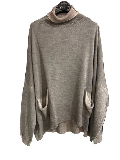 Maxi Maglia Collo Alto F07-S415 SANCTAMUERTE