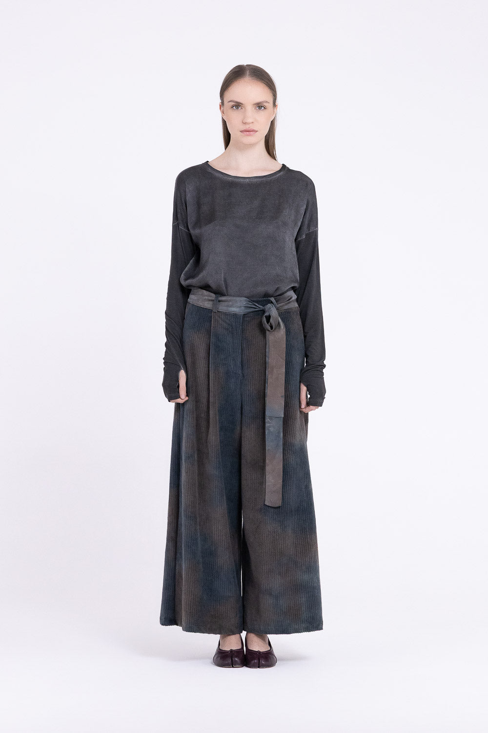Pantaloni Palazzo F07-S495 SANCTAMUERTE