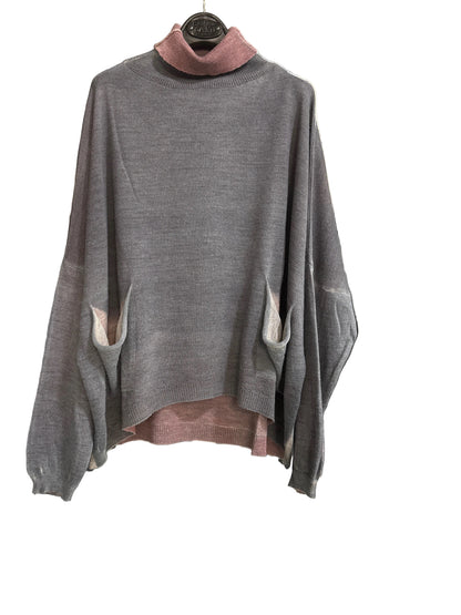 Maxi Maglia Collo Alto F07-S415 SANCTAMUERTE