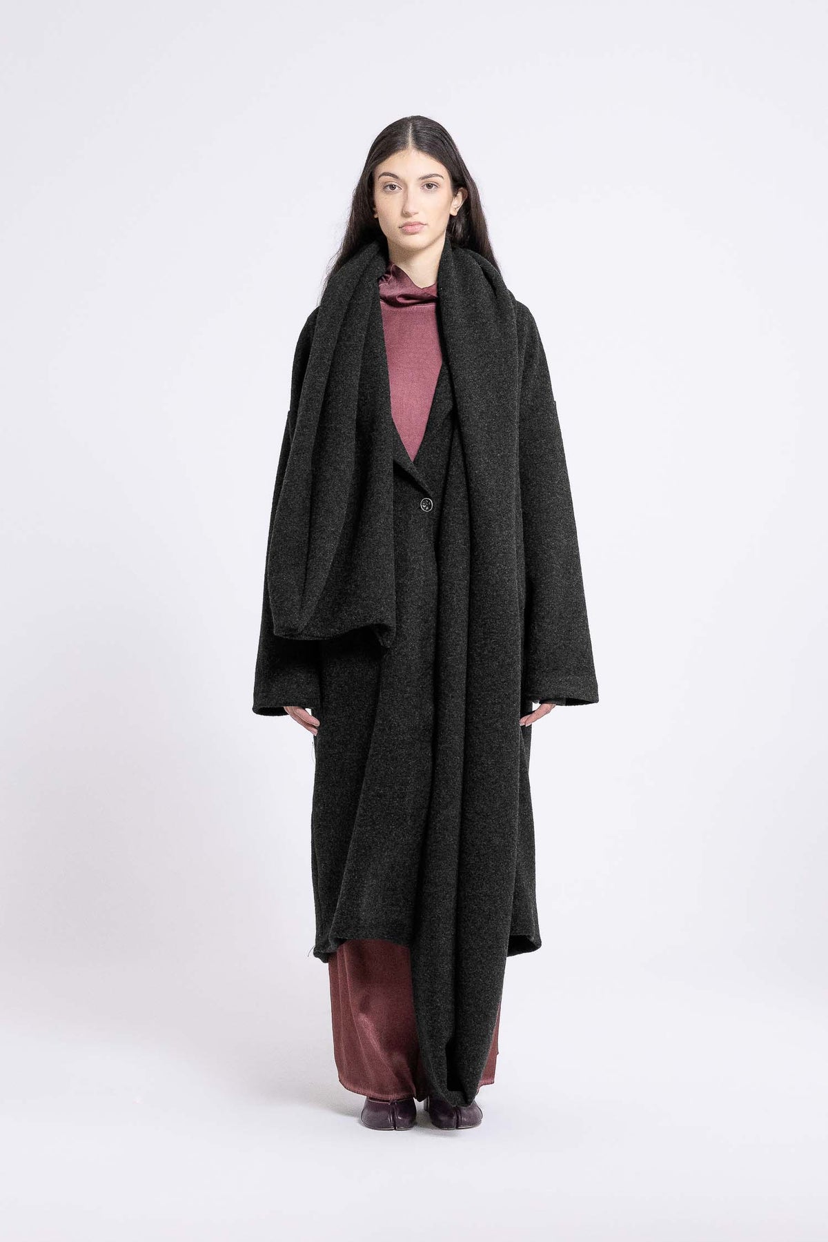 Cappotto Lungo Over F07-S486 SANCTAMUERTE