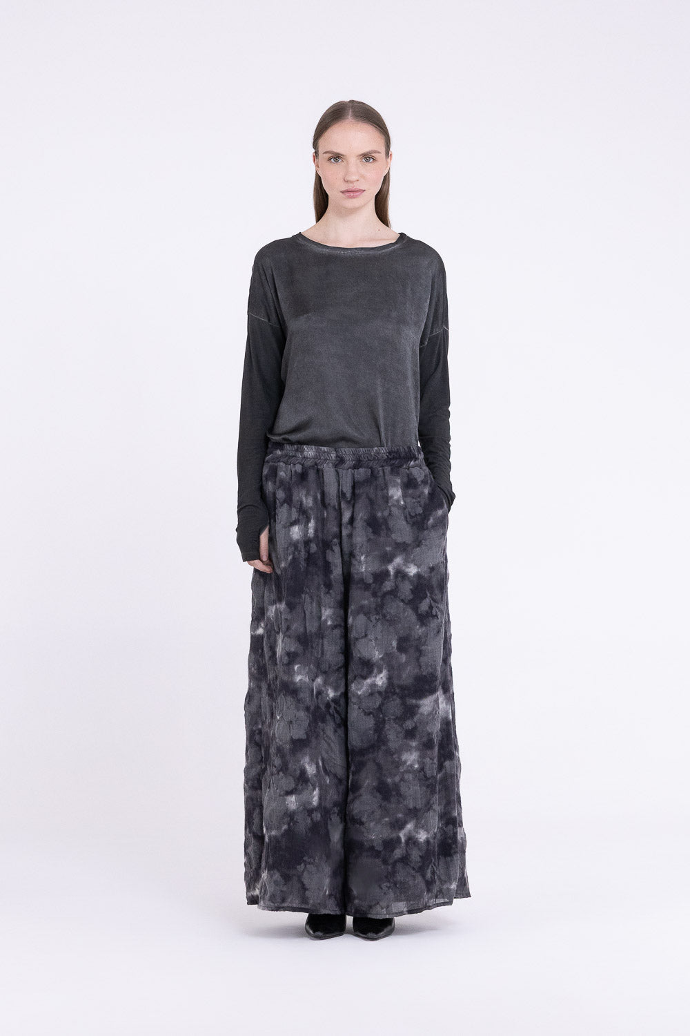 Pantaloni Palazzo F07-S443 SANCTAMUERTE