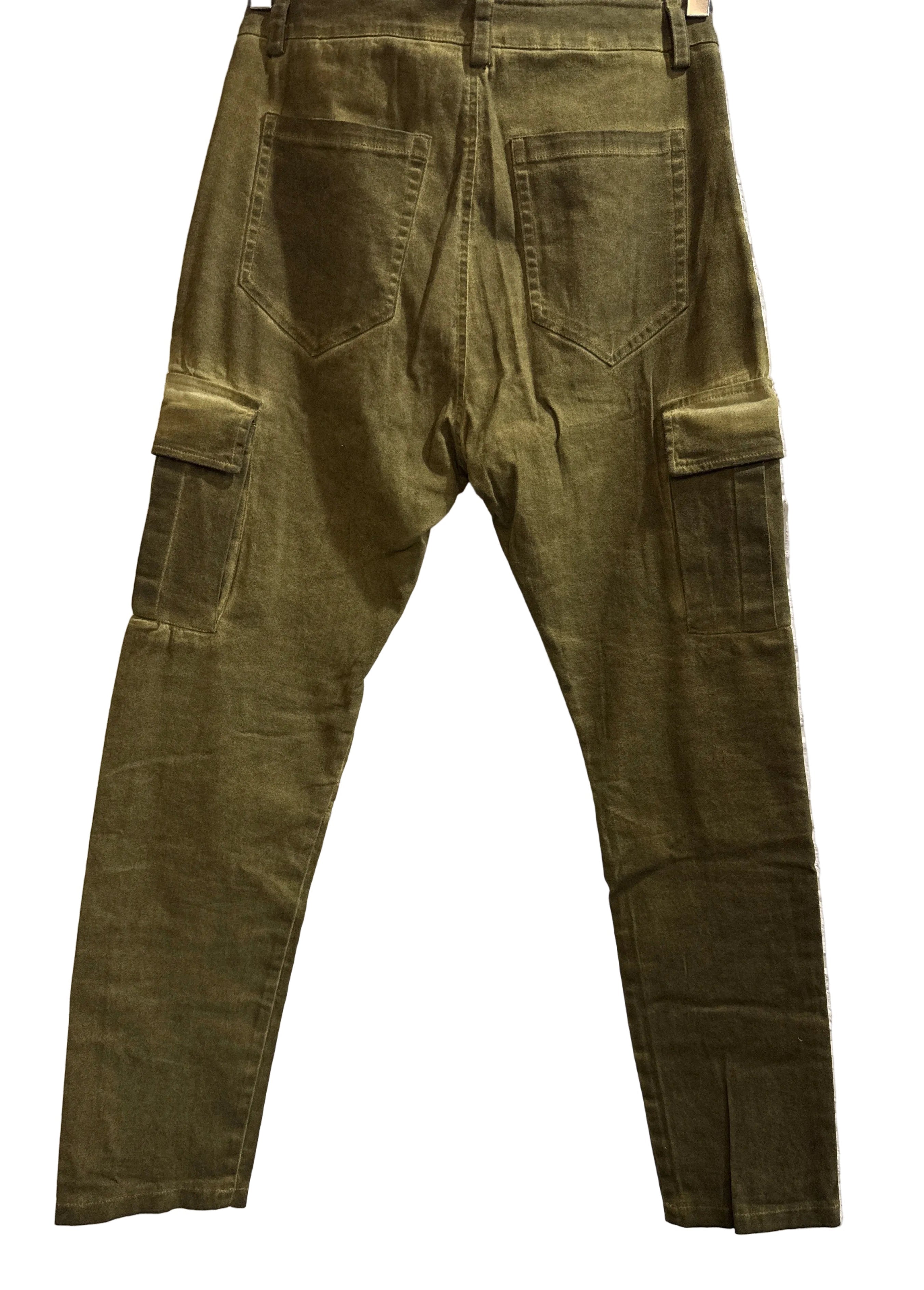 F06 - M3616 Pantaloni Cargo Zip - Boutique Central Roma