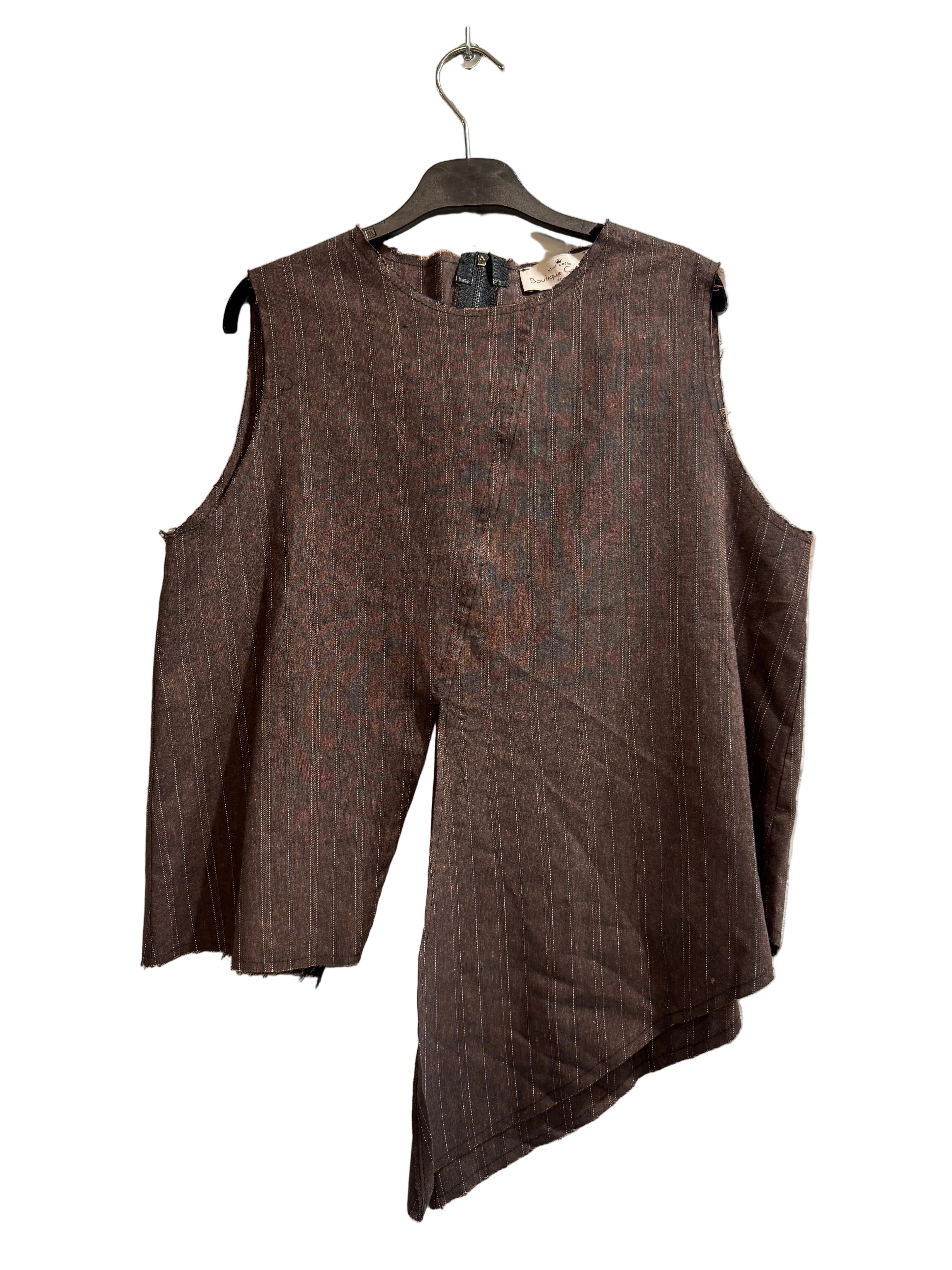 Gilet Zip Dietro Gessato BTQ - GI0224 - Boutique Central Roma